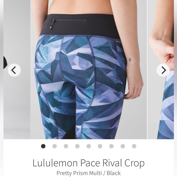 Lululemon 🍋 Pace Rival Crop Leggings in Pretty Prism, size 6 - Picture 14 of 16